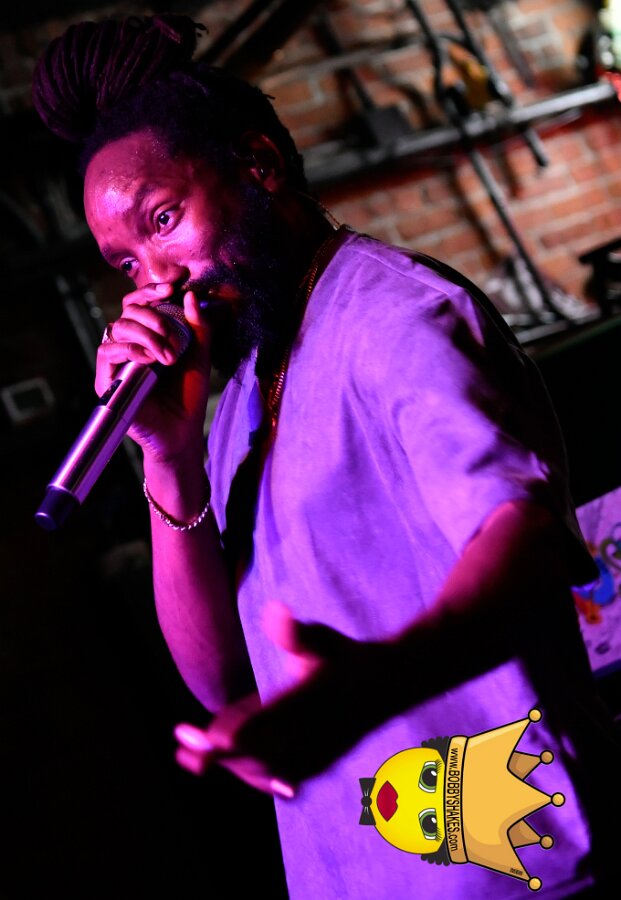 Kabaka Pyramid performing live at Bill's Bar in Boston, MA, photographed by Bobby Shakes