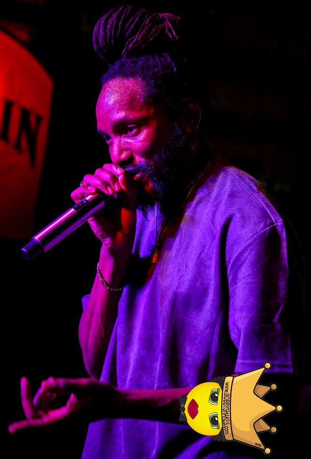 Kabaka Pyramid performing live at Bill's Bar in Boston, MA, photographed by Bobby Shakes