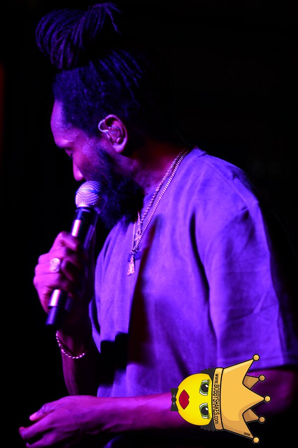 Kabaka Pyramid performing live at Bill's Bar in Boston, MA, photographed by Bobby Shakes