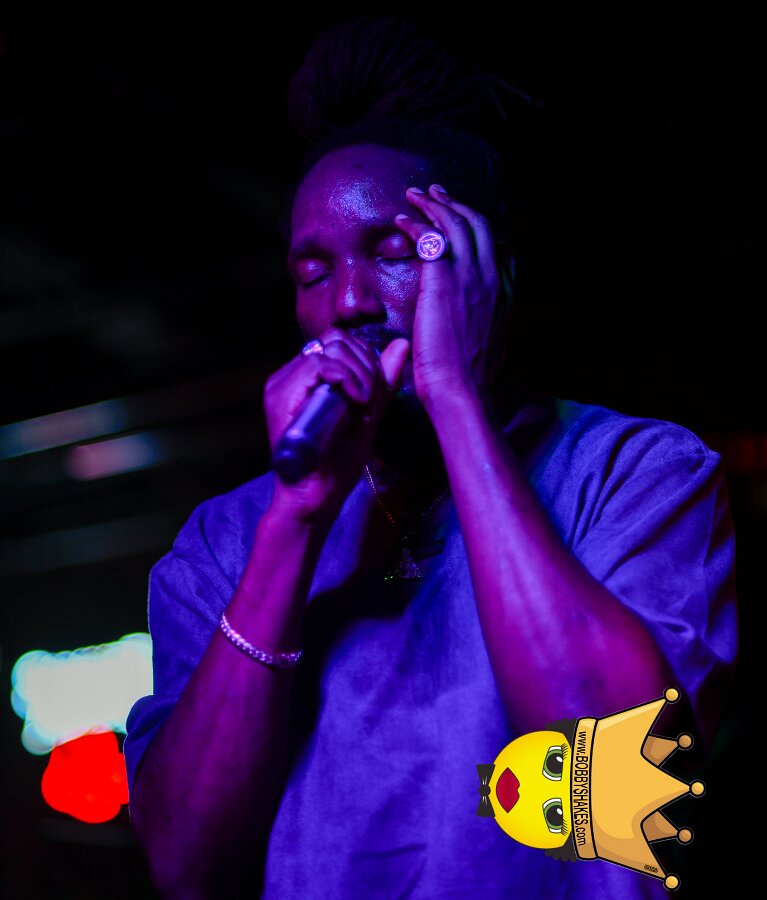Kabaka Pyramid performing live at Bill's Bar in Boston, MA, photographed by Bobby Shakes