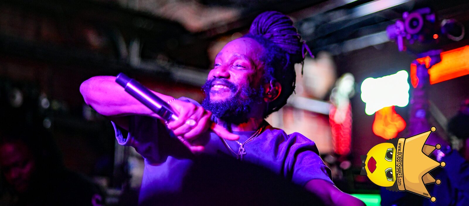 Kabaka Pyramid performing live at Bill's Bar in Boston, MA, photographed by Bobby Shakes