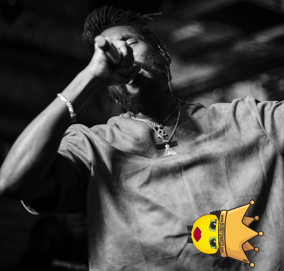Kabaka Pyramid performing live at Bill's Bar in Boston, MA, photographed by Bobby Shakes