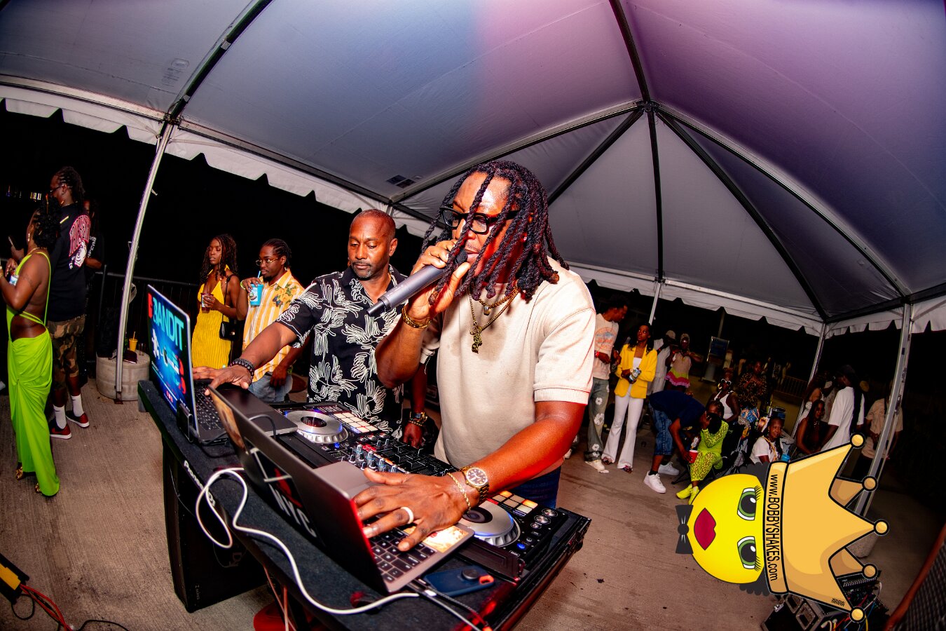 DJ Mastamind performing live at Spectacle Island in Boston Harbor, MA, photographed by Bobby Shakes