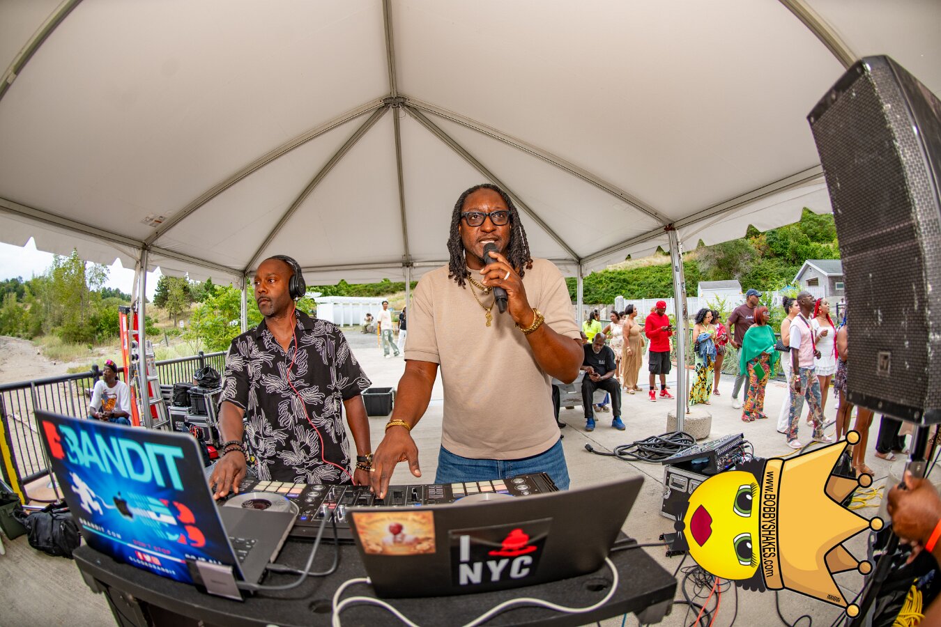 DJ Mastamind performing live at Spectacle Island in Boston Harbor, MA, photographed by Bobby Shakes