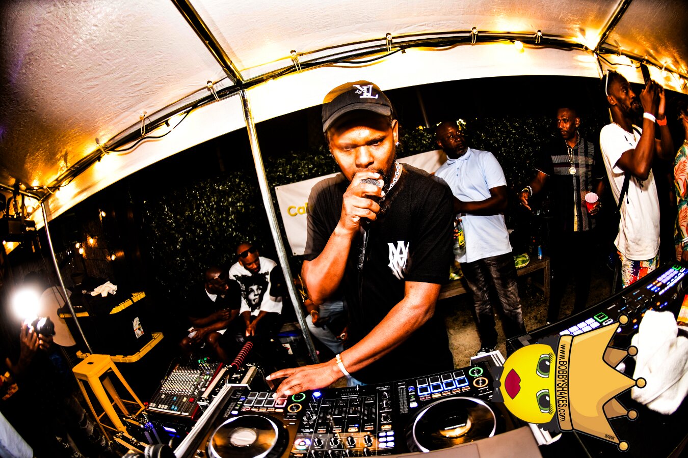 DJ Polish, Chromatic & Trensetta performing live at Cafe Juice Up in Boston, MA, photographed by Bobby Shakes