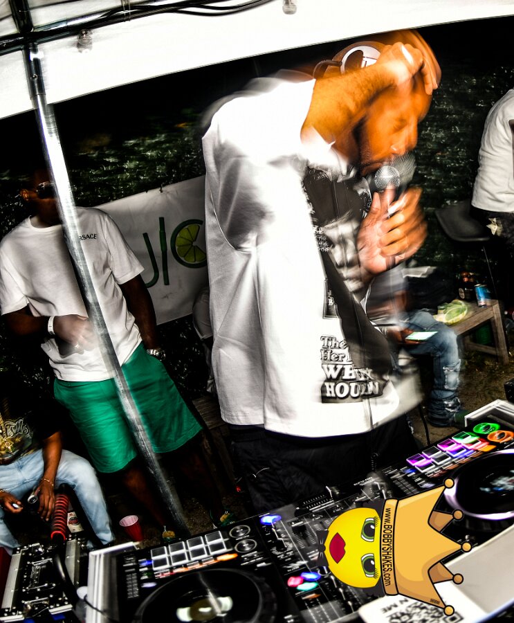 DJ Polish, Chromatic & Trensetta performing live at Cafe Juice Up in Boston, MA, photographed by Bobby Shakes