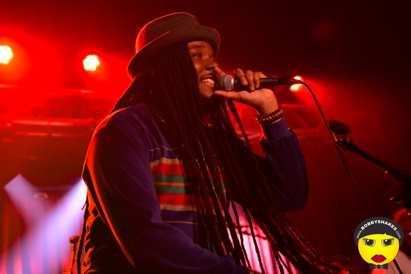 Protoje performing live at Brighton Music Hall in Boston, MA, photographed by Bobby Shakes