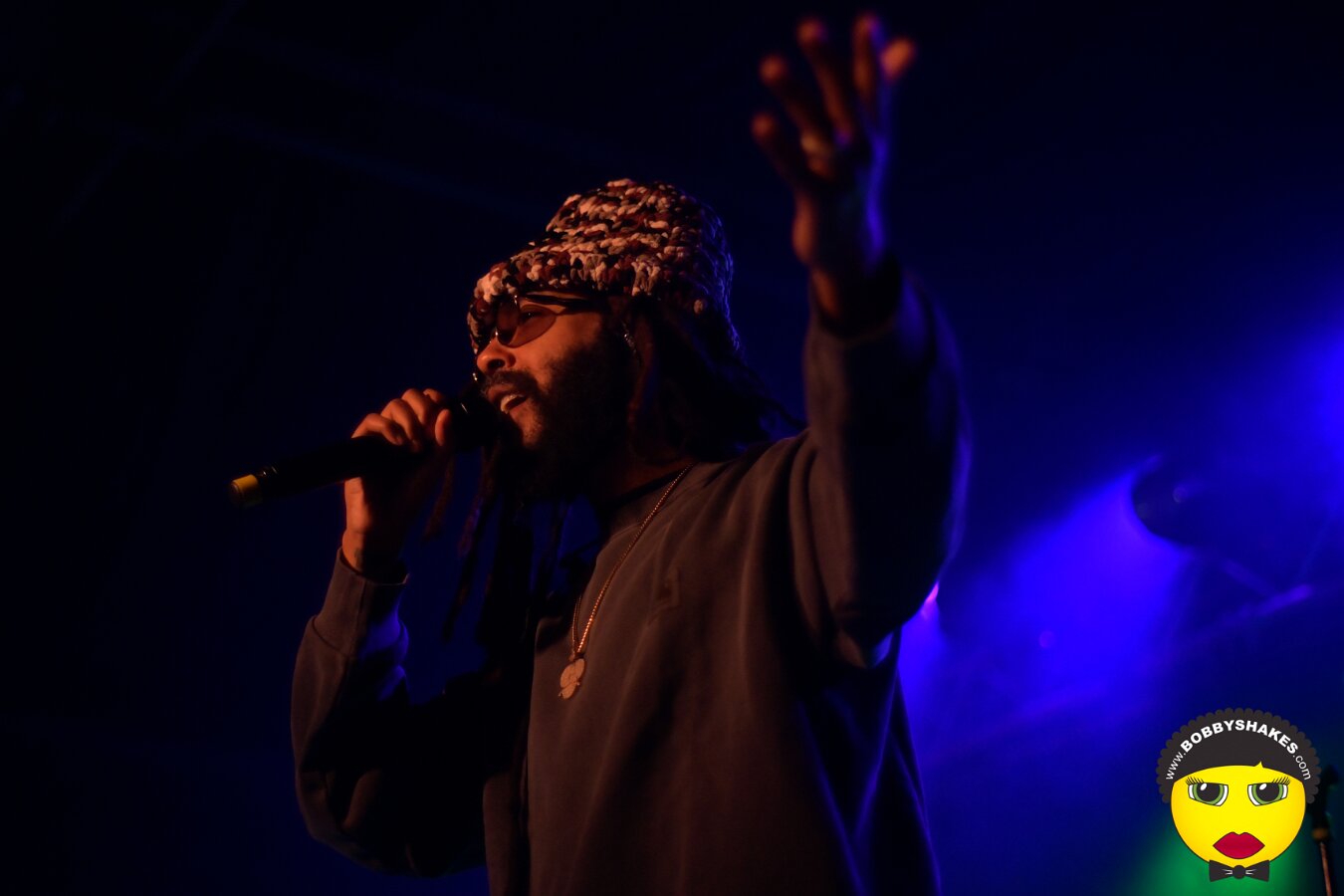 Protoje performing live at Brighton Music Hall in Boston, MA, photographed by Bobby Shakes