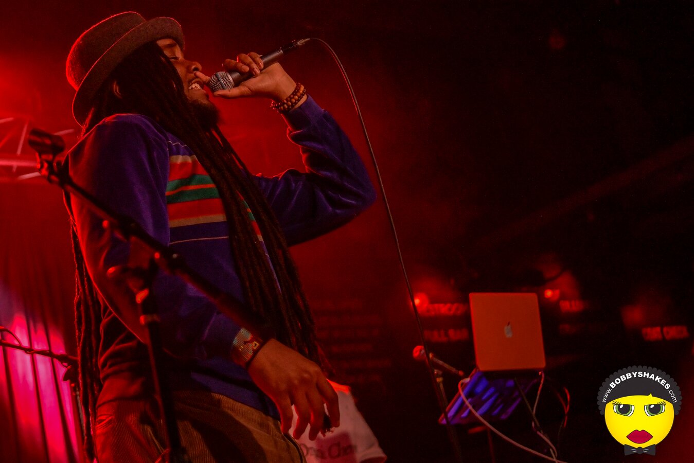 Protoje performing live at Brighton Music Hall in Boston, MA, photographed by Bobby Shakes