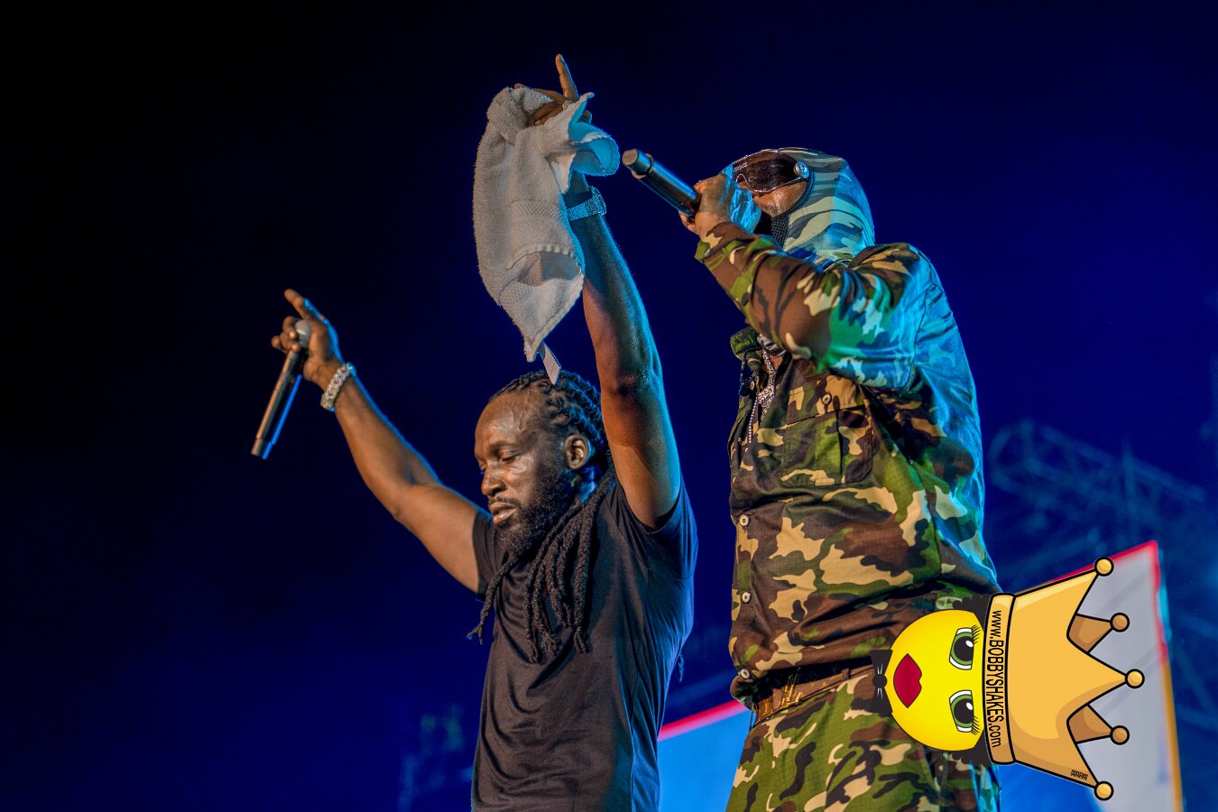 Vybz Kartel & Mavado performing live at Plantation Cove in St. Ann, Jamaica, photographed by Bobby Shakes
