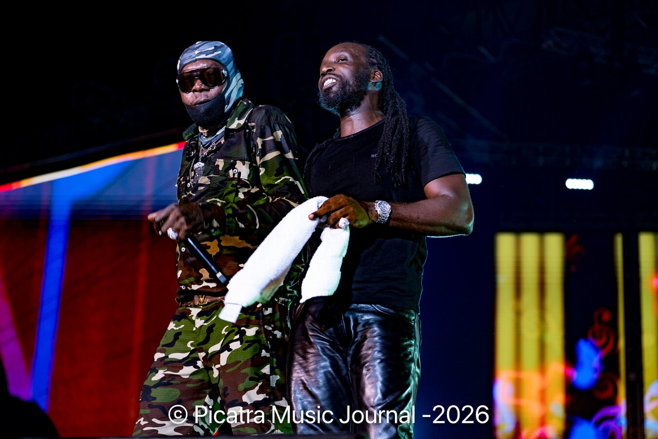 Vybz Kartel & Mavado performing live at Plantation Cove in St. Ann, Jamaica, photographed by Bobby Shakes