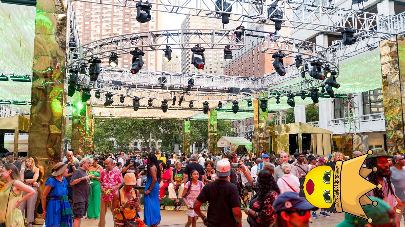 Black Uhuru performing live at Lincoln Center in New York, NY, photographed by Anil Batra