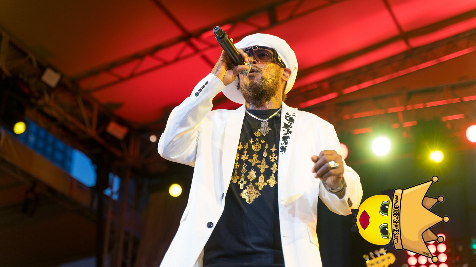 Black Uhuru performing live at Lincoln Center in New York, NY, photographed by Anil Batra