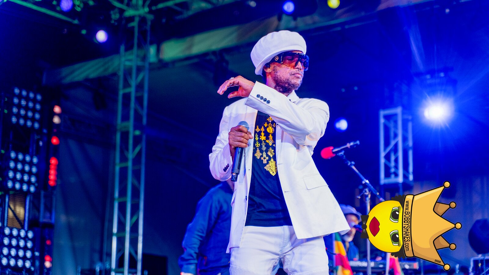 Black Uhuru performing live at Lincoln Center in New York, NY, photographed by Anil Batra