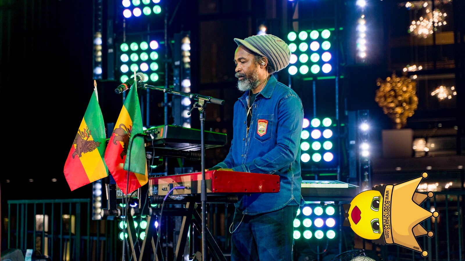 Black Uhuru performing live at Lincoln Center in New York, NY, photographed by Anil Batra